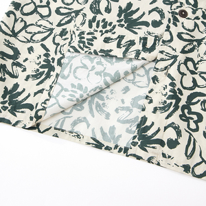 Chemise en popeline hawaïenne pour homme coupe régulière à manches courtes tout en coton tenue décontractée d'automne avec fermeture à bouton sécurisée écologique - Product Image 5