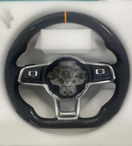 Volante de Fibra de Carbono Volkswagen de Entrega <span class=keywords><strong>R</strong></span>ápida para VW up Amarok Eos Transporter <span class=keywords><strong>T</strong></span>-<span class=keywords><strong>roc</strong></span> Beetle <span class=keywords><strong>R</strong></span> <span class=keywords><strong>Line</strong></span> Polo 6r Scirocco Jetta - Product Image 1