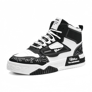 Nuove <span class=keywords><strong>Scarpe</strong></span> Sportive da <span class=keywords><strong>Esterno</strong></span> in Pelle PU, Sneaker Casual da Uomo con Tomaia Alta per Skateboard - Product Image 2