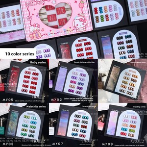 ชุดเจลทาเล็บมินิ 10 สีใหม่จากมิลาน เทรนด์เจลทาเล็บแบบแคทอายสีสันสดใสสำหรับร้านทำเล็บ ไม่เหลือง - Product Image 1