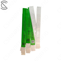 Pulsera de Papel Desechable Programable NFC RFID DuPont, No Removible, ISO 15693 13.56MHz para 1K, Impermeable para Eventos