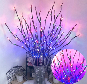 Lampes LED en forme de branche de bouleau blanches, 20 LED, fonctionnant sur piles, flexibles, pour la décoration de Noël, de mariages, de fêtes à domicile et de tables - Product Image 2