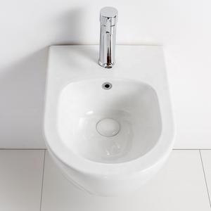 Toilettes murales suspendues en céramique modernes avec bidet pour femmes, toilettes bidet populaires - Product Image 5