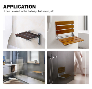 Fornitore cinese Floding Up robusta sedia da doccia in acciaio inossidabile montaggio a parete bagno interno disabili sedile doccia per anziani - Product Image 6