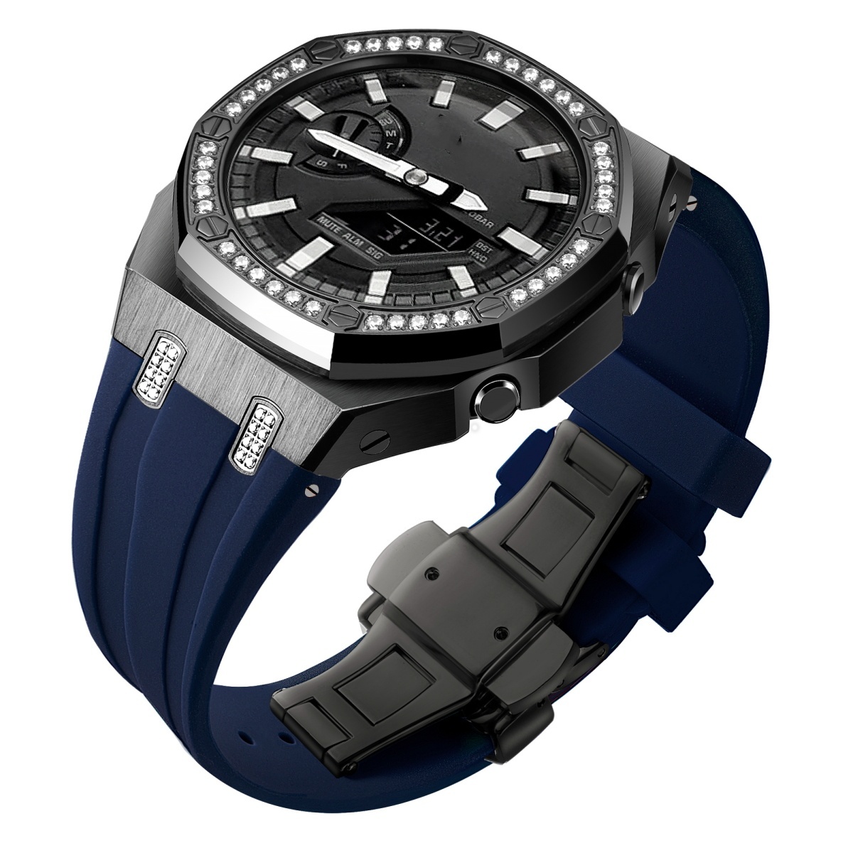 black blue strap