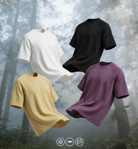<strong>West</strong> Coast Style "Eco-friendly" Recycled Fiber Spliced Stretch Lightweight Minimalist Short Sleeve T-Shirt for <strong>Men</strong> - Product Image 2