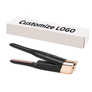 Handheld Portable USB Rechargeable Wireless Flat Iron Cordless Professional Mini Pencil Negative ion Beard Hair Straightener