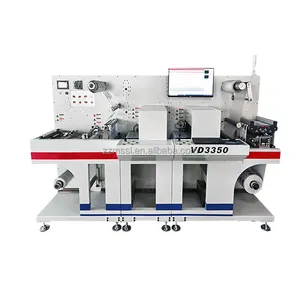 Sticker Cutter Semi Rotary Adhesive Paper Label Film Roll Die Cutting Slitting Sheet Machine