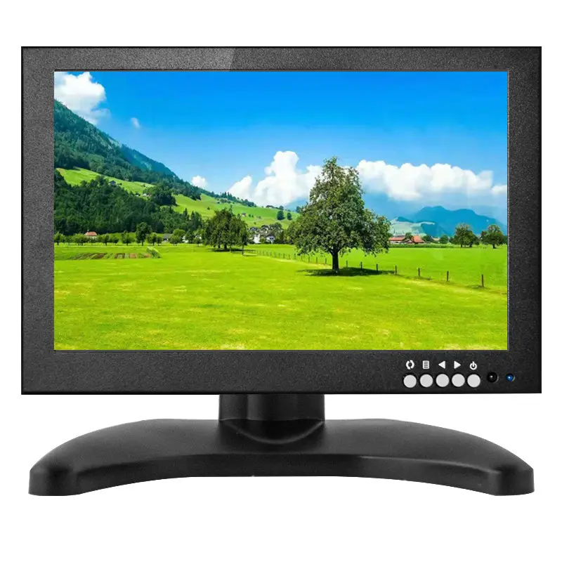 10.1 inç ekran mini VGA girişi ekran DVD OYNATICI fonksiyonlu küçük ev masaüstü LCD bilgisayar monitörü