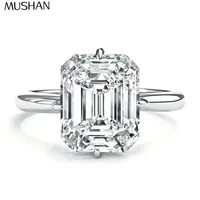 Bague de mariage MuShan en argent sterling 925 avec diamant Moissanite couleur D VVS1 pour femme, bijoux fins brevetés MST