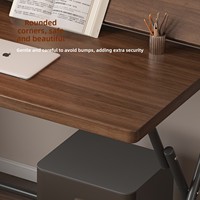 Table pliante en métal rectangulaire pour la maison, installation facile, petit bureau d'ordinateur, bureau d'étude pour chambre, table de chevet simple pour chambre à louer