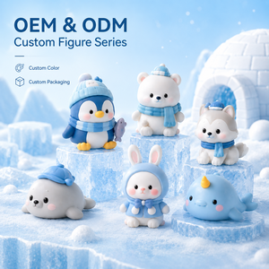 Juguetes de Regalo <span class=keywords><strong>Kawaii</strong></span> para Niños, Caja Sorpresa de Animales Lindos, Figura de PVC, Oso Polar, Foca, Pingüino, Figuras de Acción Coleccionables en Miniatura - Product Image 1