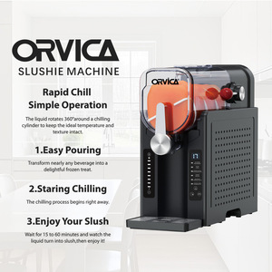 Orvica <b>Ice</b> <b>Cream</b> <b>Machine</b> Slush Maker Commercial Beverage Maker 220V Adjustable Speed Single Phase Us Plug - Product Image 3