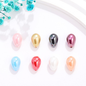 Colorful Abs Imitation Pearl Teardrop <b>Beads</b> For Jewelry Making 10mm <b>Plastic</b> Resin DIY Accessories Yiwu Spring 2024 - Product Image 2