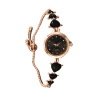 Nouvelle montre pour femme transfrontalière, multicolore, avec strass en forme de cœur, style Instagram, chic et preppy, montre décorative à quartz