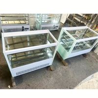 Vitrine Réfrigérée Commerciale Écoénergétique à Refroidissement par Air pour Gâteaux et Pâtisseries, Sans Givre, pour Cafés et Boulangeries