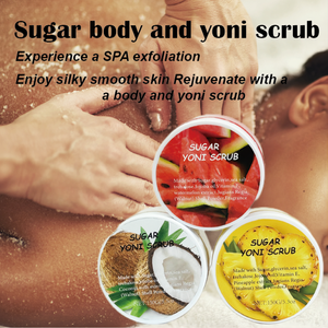 Exfoliante de azúcar corporal de leche de coco de 150g personalizado, producto de baño de limpieza profunda vegano, manteca de karité de limón, vitamina C, fresa a base de hierbas, OEM - Product Image 4