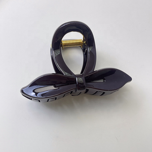 กิ๊บหนีบผมรูปโบว์แฟชั่นผมพลาสติก9ซม. สำหรับผู้หญิงขายส่ง - Product Image 4