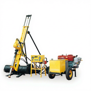 מקדחת DTH ניידת רב-סוגית פשוטה 20 מטר לקידוחי בורות קטנים, מקדחת סלע פנאומטית, מקדחת סיבובית לכרייה, חשמלית, סט 1 לכרייה - Product Image 1