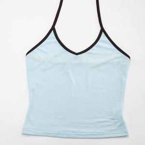 Viviblook C26TP033 Chaleco de Verano para Mujer, Top Casual Nuevo con Bloques de Color, Top Halter Sexy con Cordones para Damas - Product Image 6