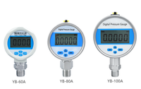 Manomètre numérique Tolaway YB-60A alimenté par piles AA5 -0,1-100Mpa 60mm en acier inoxydable 304 Précision 0,2%FS 4 chiffres