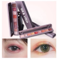 Keluaran Baru 9 Warna Keyboard Ujung Jari Eye Shadow Palet Eye Shadow Tahan Air dengan Nama Merek Anda Sendiri