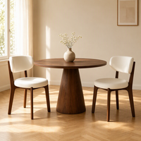 Chaise de salle à manger en bois massif, style luxe léger, nordique, haut de gamme, avec dossier rembourré en cuir anti-griffures, design pour la maison et la salle à manger