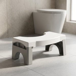 Tabouret de toilette ergonomique pliable en plastique moderne, antidérapant, pour hôtel et hôpital, correction de posture - Product Image 4