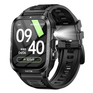 KT89 3ATM Étanche Silicone Smartwatch Smart Bracelet AI Voice Assistant Multi Sport Modèles Lampe de Poche Moniteur d'Oxygène Sanguin - Product Image 2