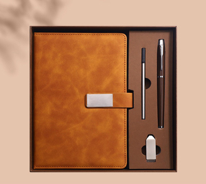 Coffret Cadeau de Carnets Professionnels A5 en Gros IStapromo – Personnalisation du Logo pour Réunions Annuelles d'Entreprise – Faux Cuir Dorland Papier Sans Fil - Product Image 4