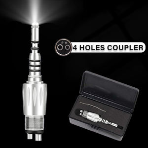 ข้อต่อหัวกรอฟันไฟฟ้าความเร็วสูง แบบ 2/4/6 รู พร้อมตัวเลือกไฟเบอร์ออปติกและไฟ LED  อะแดปเตอร์แบบคัปเปลอร์ ได้รับการรับรองมาตรฐาน CE - Product Image 3