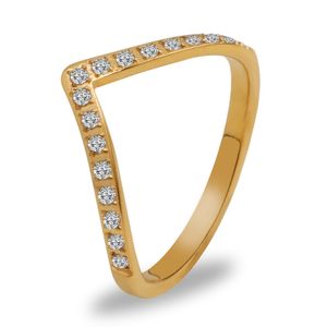Bande de mariage en acier inoxydable à la mode avec zircon cubique pour les fiançailles et les fêtes Bagues de bijoux de promesse élégantes Cadeau pour les femmes - Product Image 3