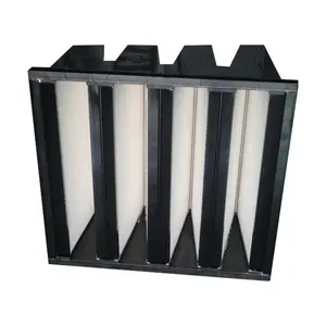 F7 F8 F9 Glass fiber Media V-bank HEPA FILTER Air Flow Type HEPA Filter Air Purifier True HEPA Filter