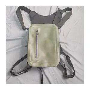 Mochila de TPU 600D grande soldada sin costuras con prensa en caliente personalizada, bolsa de pesca con caña impermeable para kayak de hielo