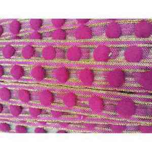 Nuevas Cintas Decorativas de Algodón con Borlas y Pompones Rojos, Resistentes y Bordadas, para Prendas, Vestidos y Cortinas - Product Image 1