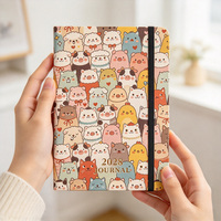 Carnet de planification A5 personnalisé 2028 avec motif animalier mignon, journal avec couverture et pages intérieures personnalisables