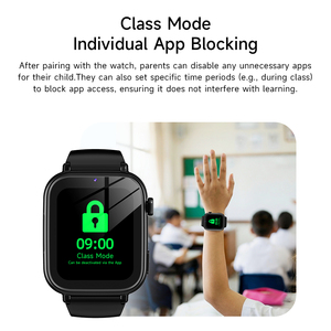 Montre connectée 4G pour enfants avec GPS, appels vidéo, mode classe, SOS, caméra, alarme, jeux, application parentale, écran tactile – Cadeau idéal pour enfants - Product Image 4