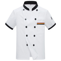 Tenue de Travail Décontractée de Chef pour Hommes et Femmes, Vêtements de Cuisine Respirants, Uniforme d'Été en Twill à Manches Courtes ou Longues pour Restaurants