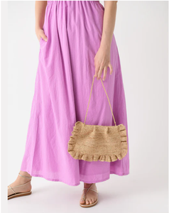 Vietnam Vente en gros et fabricant Raphia naturel Crochet Volant Garniture Pochette plate avec sangle amovible - Product Image 6