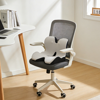 Coussin de siège ergonomique en mousse à mémoire de forme et support dorsal 2-en-1 intégré pour chaise de bureau, voiture, soutien orthopédique du coccyx