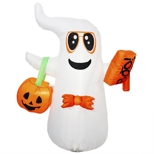 Decoraciones Inflables de Halloween para Exteriores, Fantasma Adorable con Calabaza de 4 pies, para Decoración Festiva - Product Image 5