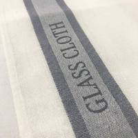 Chiffon en coton 100% avec rayures bleues, sans peluches, absorbant, pour la cuisine, les hôtels, les restaurants, les bars