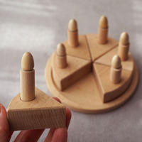 Kinder-Simulations-Geburtstagstorte Holzspielzeug Rollenspiel Buchen-Holzpaletten Lebensmittel-Schneidekuchen Interaktive Spiele Küchen-Spielzeug