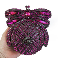 Tas Tangan Kristal Batu Bentuk Lebah Berkualitas Tinggi untuk Wanita, Dompet Clutch Mewah untuk Pernikahan & Pesta