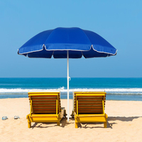 Promotion : Grand parasol de plage coupe-vent, parasol publicitaire imprimé avec logo pour l'extérieur, en vente