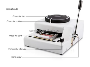 Máquina de Grabado Manual de Alta Calidad para Tarjetas de PVC y Placas de Identificación con Código de 72 Caracteres, con Embalaje de Papel - Product Image 2