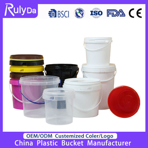 Secchio di plastica per uso alimentare da <span class=keywords><strong>5</strong></span> <span class=keywords><strong>litri</strong></span> secchio di stoccaggio rotondo con coperchio e manico buona guarnizione su misura barile di alta qualità - Product Image 4