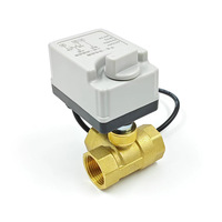 Vanne à boisseau sphérique électrique miniature en laiton DN15-DN50, 3 voies, contrôle de l'eau, 3 fils, 2 commandes, type T L, OEM TOYI