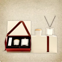 Coffret Cadeau Romantique de Luxe pour la Saint-Valentin et le Nouvel An, Ensemble de Bougies Parfumées en Cire de Soja et Diffuseur à Bâtonnets, Coffret Cadeau