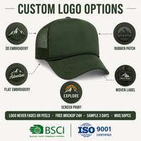Casquette de baseball trucker vierge personnalisable, avec face en mousse et dos en maille, fermeture snapback, visière incurvée réglable, unisexe, vente en gros, OEM, faible MOQ